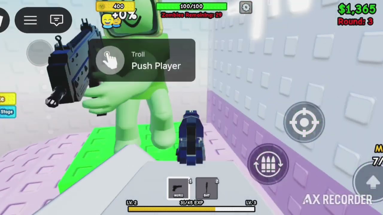 Defeating zombie boss in roblox