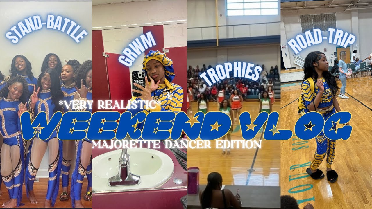 WEEKEND VLOG|:DAY IN THE LIFE AS A MAJORETTE DANCER| GRWM,MINI ROAD-TRIP,ETC…