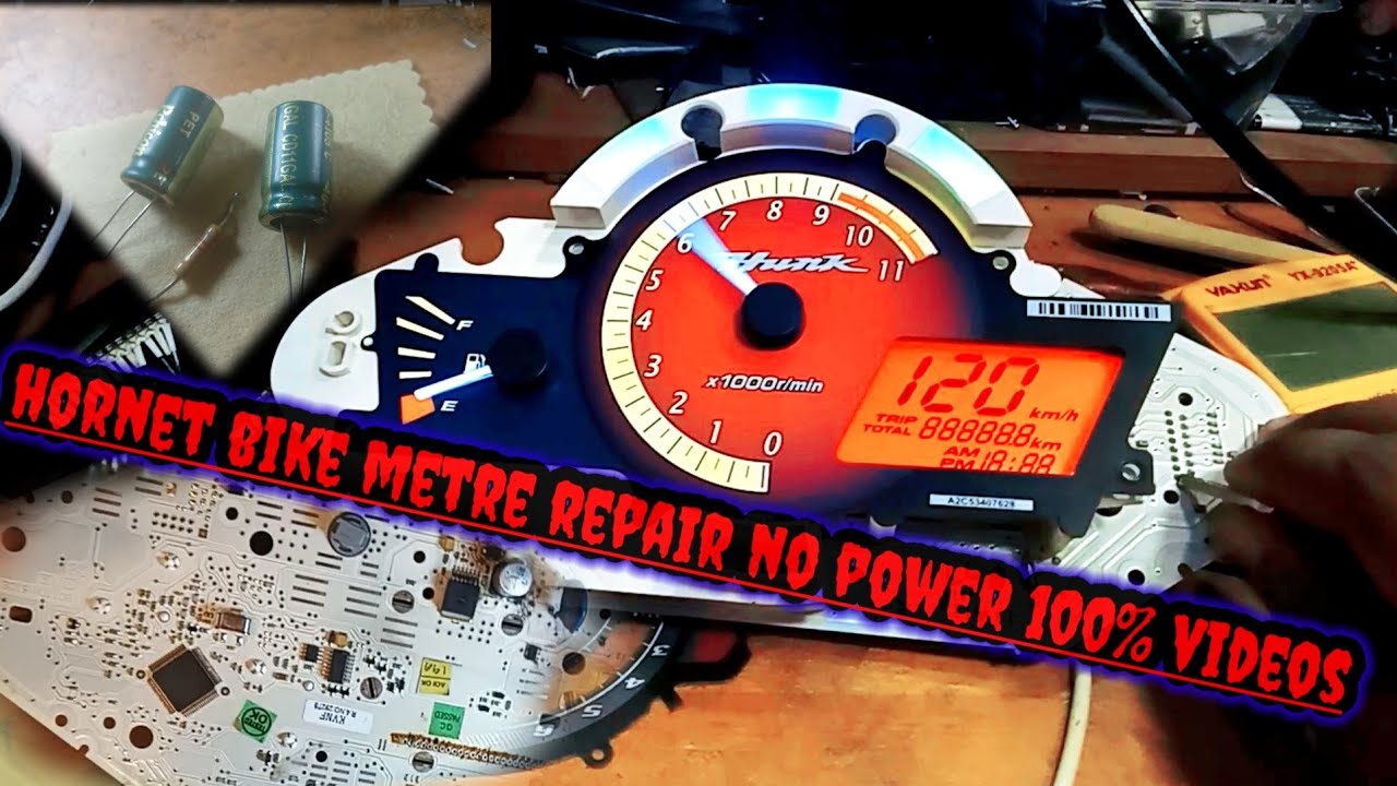 wohe Hero Honda Hunk bike metre repair no power IC problem😱💯