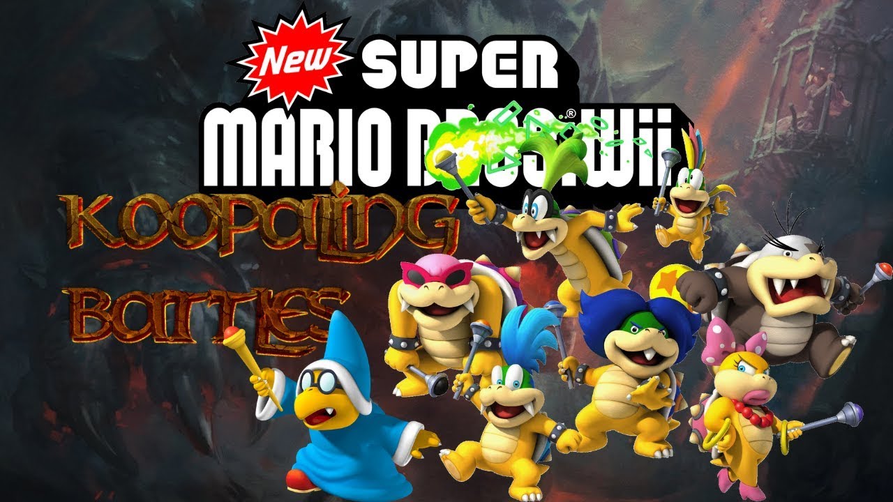 New Super Mario Bros Wii CUSTOM LEVELS!!! - Koopaling bosses + Kamek