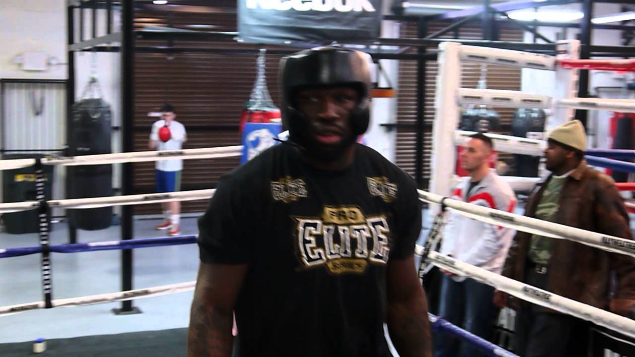 King Mo TKO's his sparring partner at the Mayweather Boxing Club