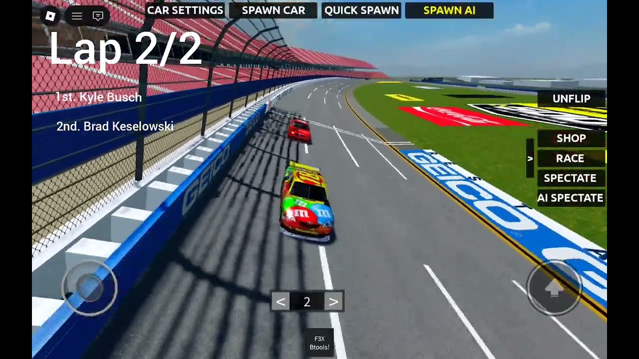 Brad Keselowski vs Kyle Busch in Pummu Talladega (1v1)