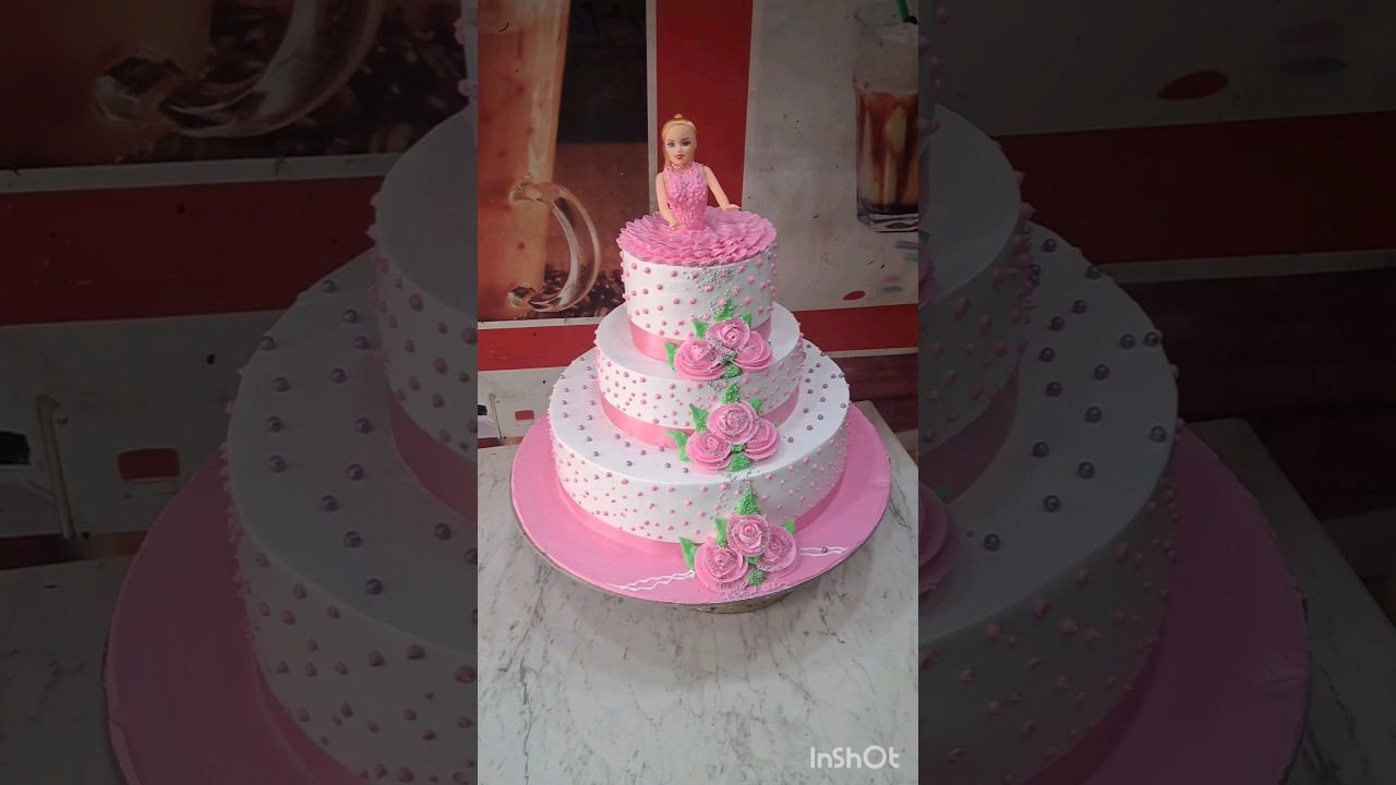 5 Kg 3 Tier Doll Cake Design | First Birthday Cake For Baby Girl...