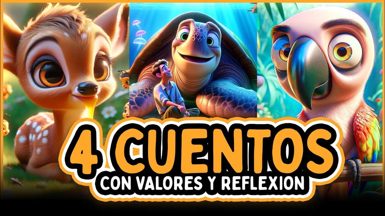 4 cuentos COMPLETOS con VALORES Y SABIDURÍA
