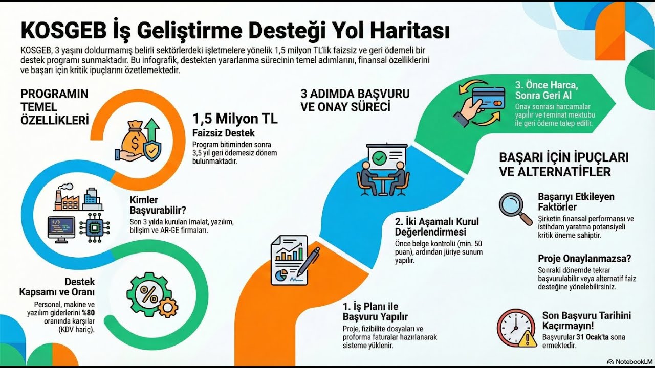 KOSGEB GİRİŞİMCİLİK DESTEĞİ NASIL ALINIR (2026) | 2 Milyon  kadar -SIFIR FAİZ | YOL HARİTASI