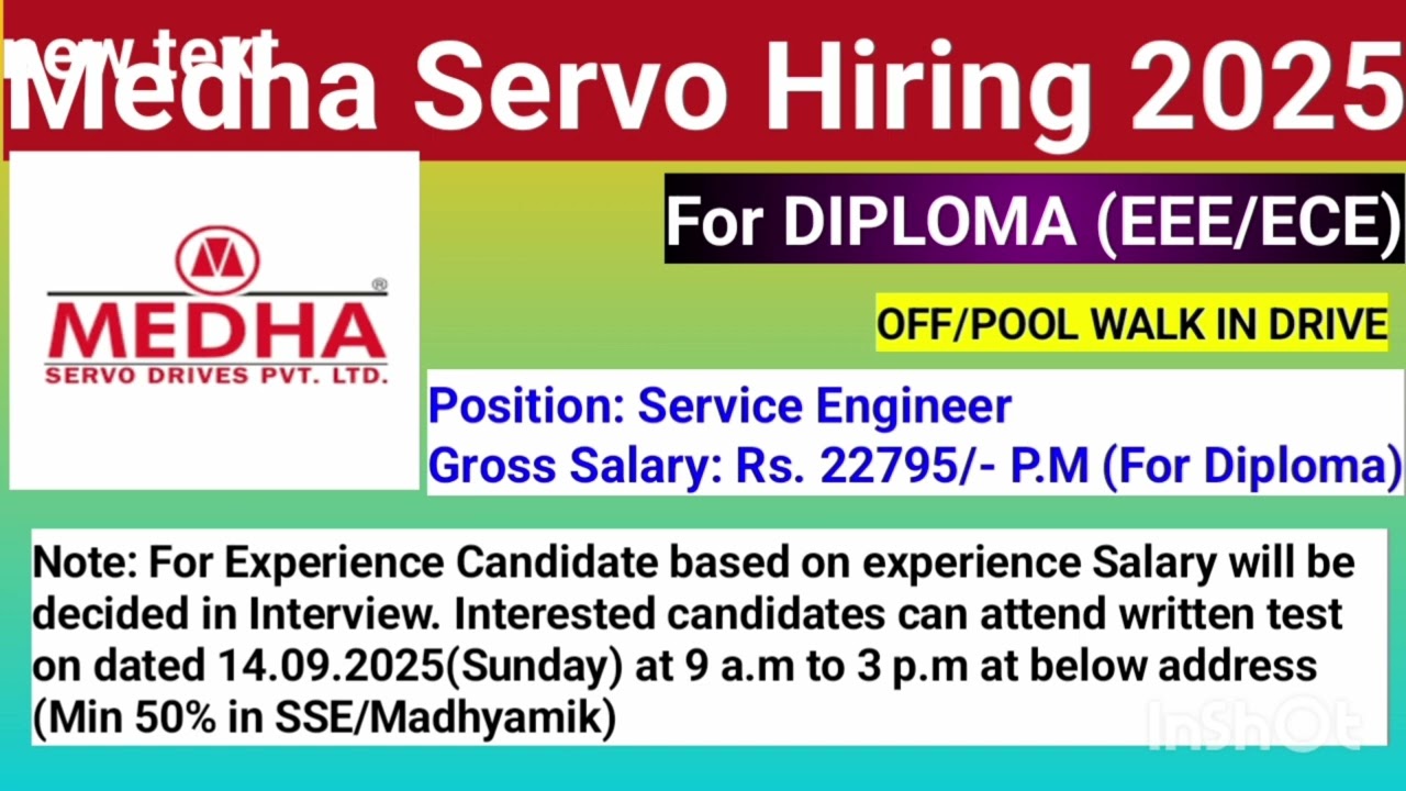 medha servo drives pvt ltd Hireing | Medha servo job vacancy 2025 #medha 