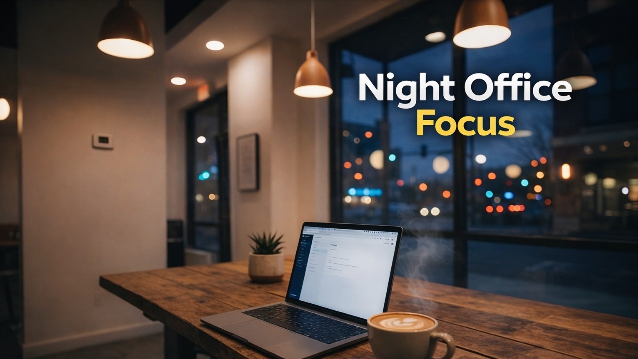 Night Office Smooth Jazz R&B | Study & Work Focus Music