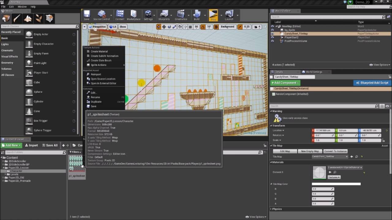 Paper 2D #2 - Side Scroller Character - Unreal Engine 4