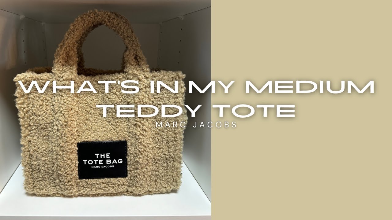 MARC JACOBS WHAT'S IN MY MEDIUM TEDDY TOTE BEIGE