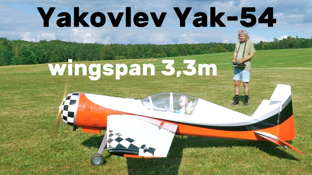 Yakovlev Yak-54 | 3,3m RC aerobatic airplane | 4K | Valašská Air Show 2025