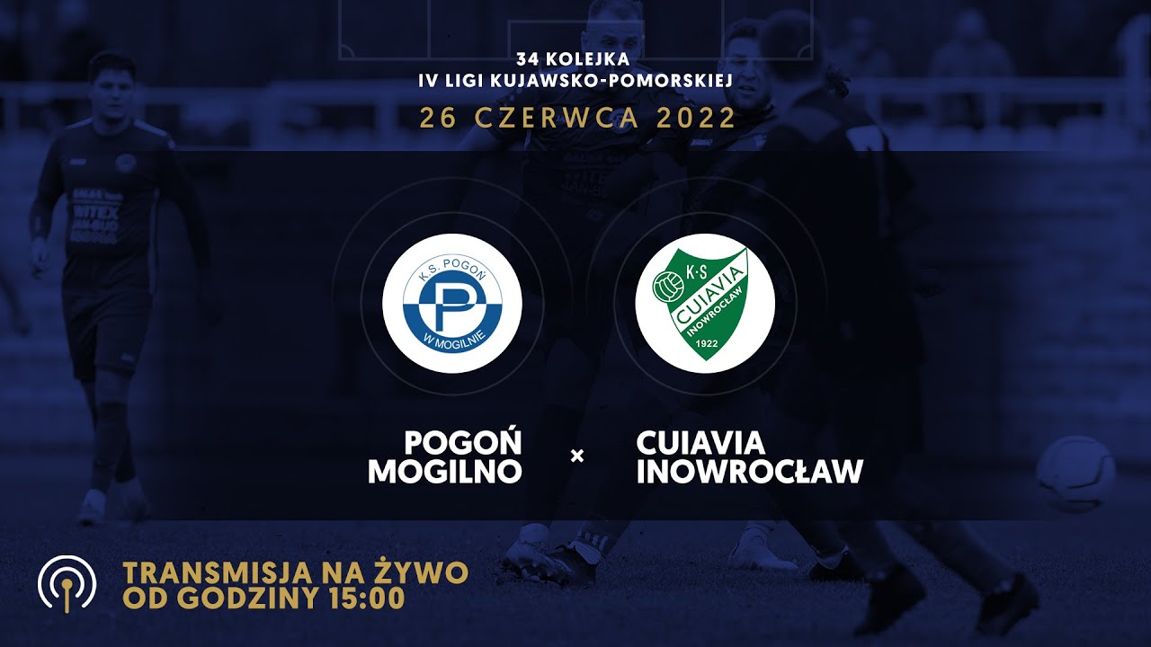NA ŻYWO:  Pogoń Mogilno - Cuiavia Inowrocław (IV liga)