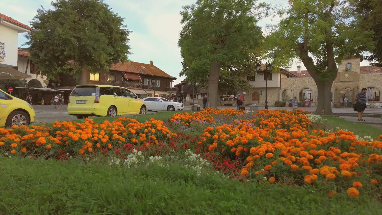 Walking in Nessebar, Bulgaria - At Sunset, Evening, Train - 13 September 2021 - 4K UHD