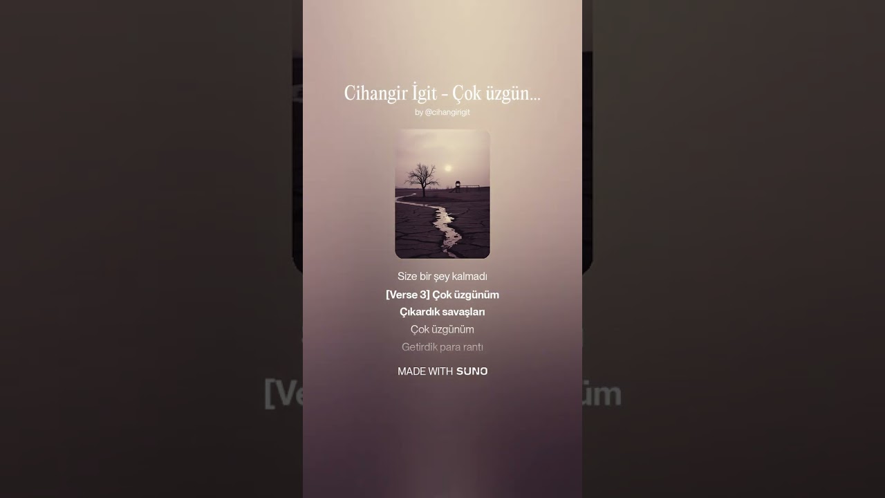 Söz Müzik & Cihangir igit & Üzgünüm çocuklar. Yz ü.
