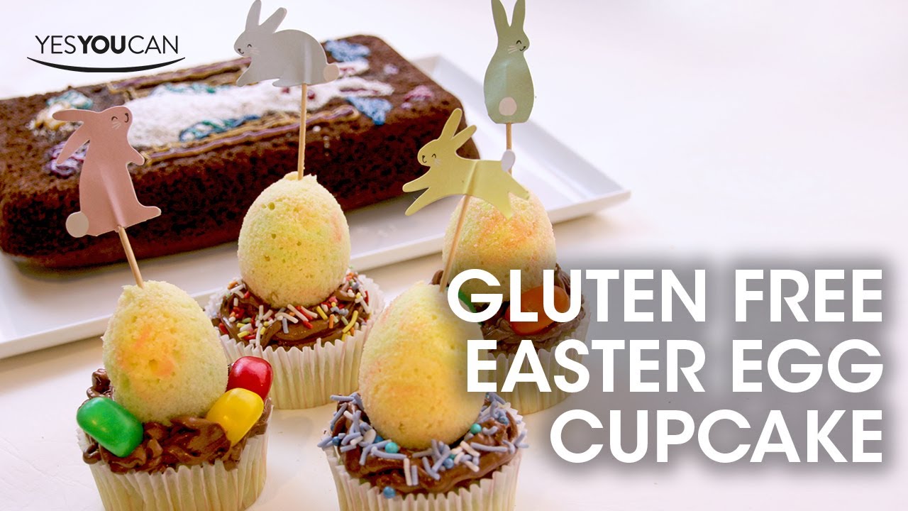 Gluten Free Easter Egg Cupcake Recipe with YesYouCan Vanilla Cupcake Mix [How to Bake]