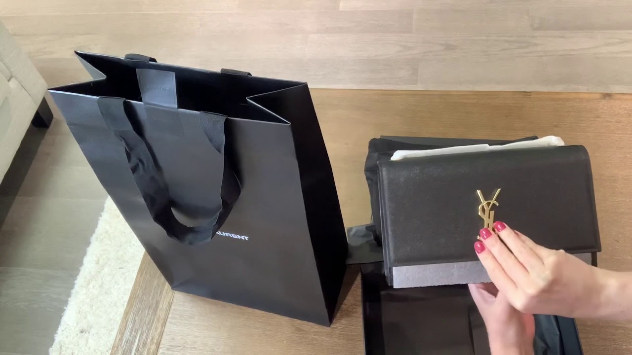 #YSLKATE ASMR LUXURY UNBOXING: YSL Kate Bag in Medium (Black with Gold Hardware) - No Talking