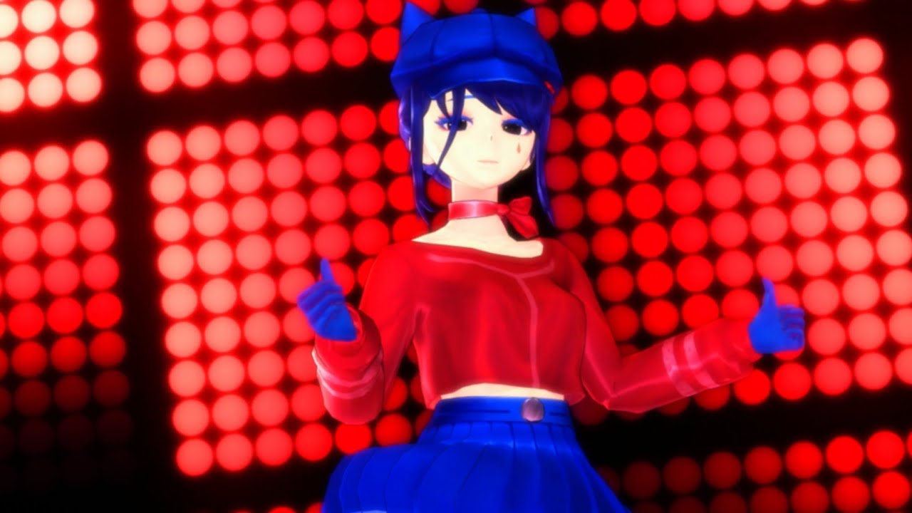Miside Cap - Wearing Mita  MMD Cheerleading dance