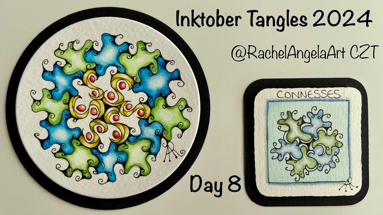 Day 8 - Inktober Tangles 2024 - ConneSSes by Diane Schreur