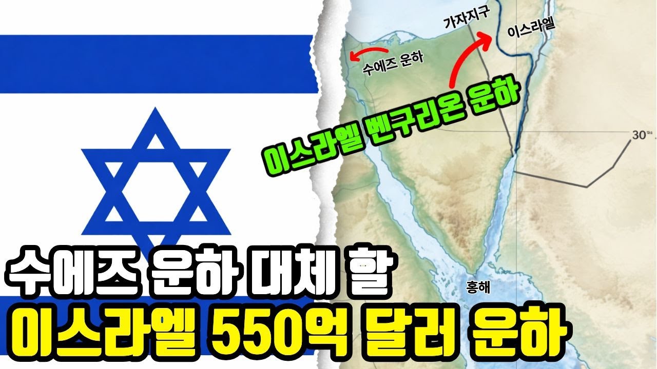 수에즈 운하 대체? 이스라엘의 550억 달러 규모의 베니구리온 운하