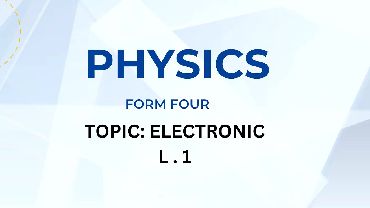 PHYSICS, FORM  IV  ELETRONIC  1 OF 4
