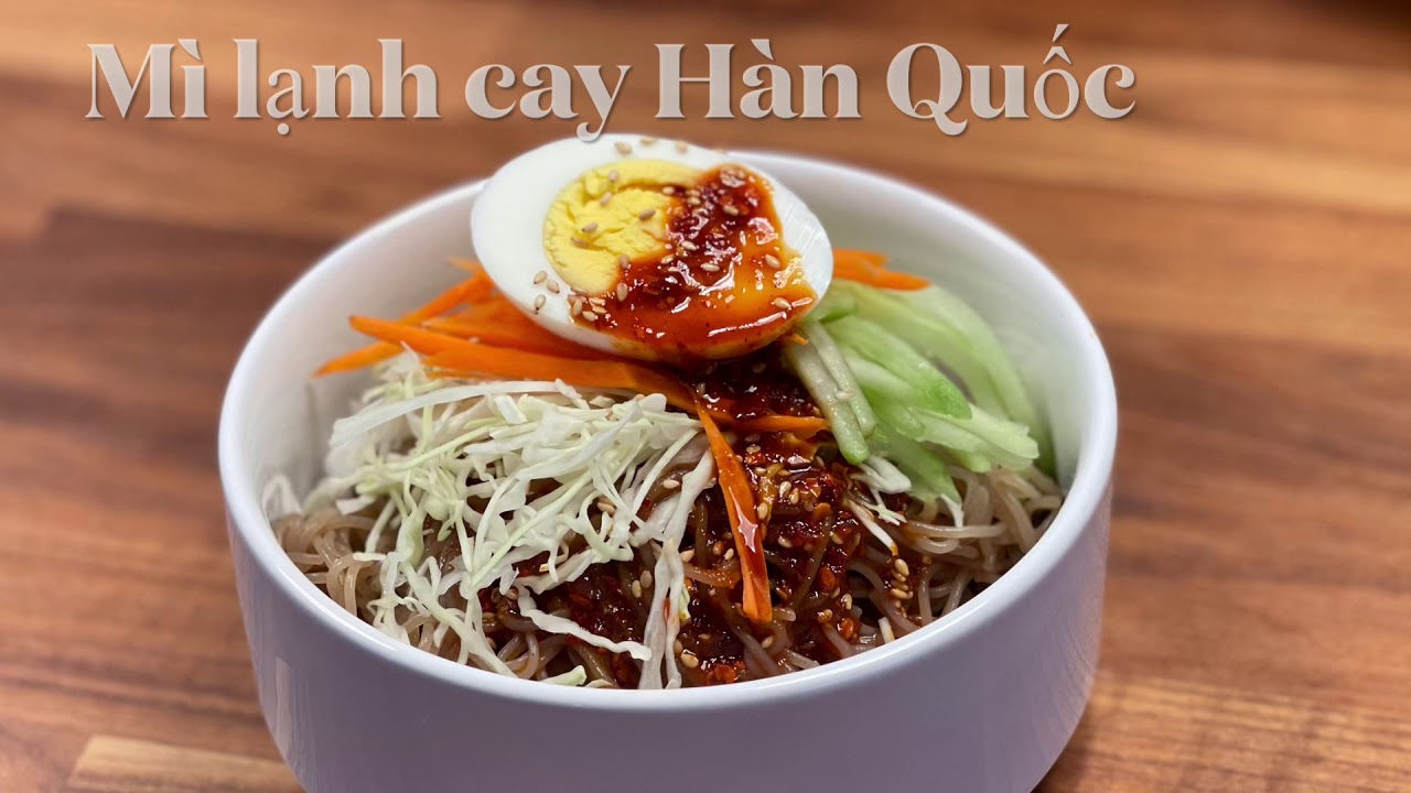 Làm mì lạnh nổi tiếng Hàn Quốc - mì chay - Mì lạnh khô Naengmyeon - món ăn đường phố dễ làm tại nhà