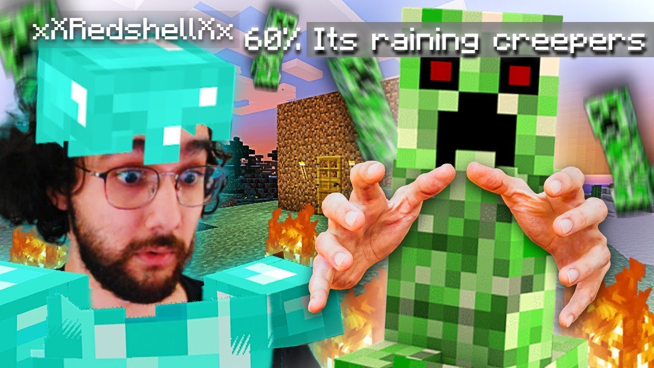 Minecraft but every minute my viewers summon random chaos