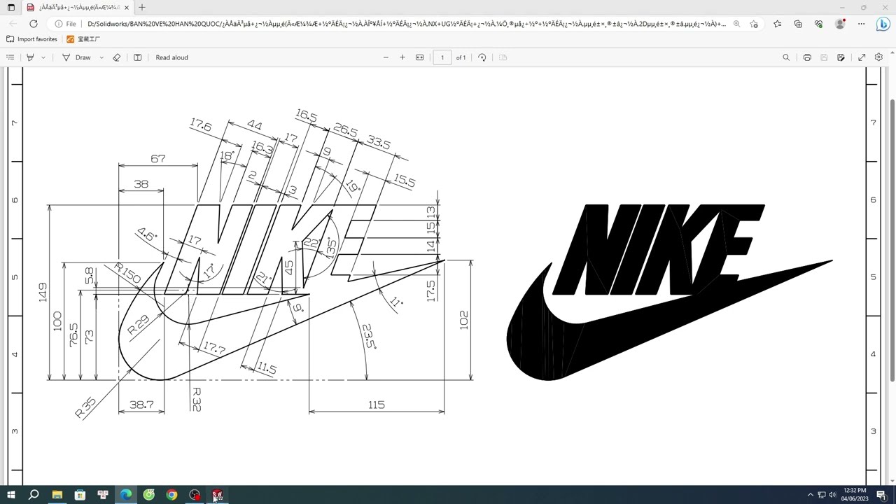 SOLIDWORKS EXERCISE: SKETCH NIKE LOGO