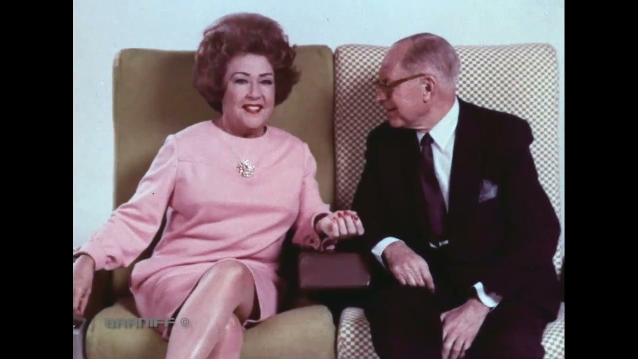 Braniff Ethel Merman and Bennet Cerf When You Got It Flaunt It by George Lois Agency 1969