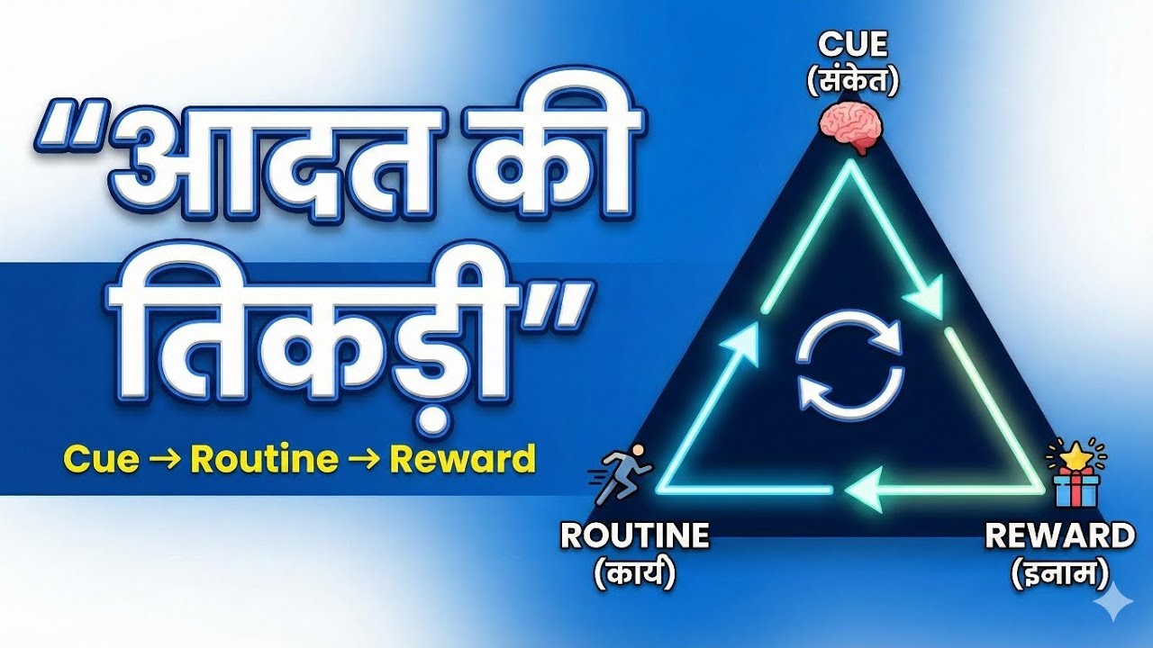 आदत की तिकड़ी | Habit Trinity हिंदी में | Cue-Routine-Reward का राज़
