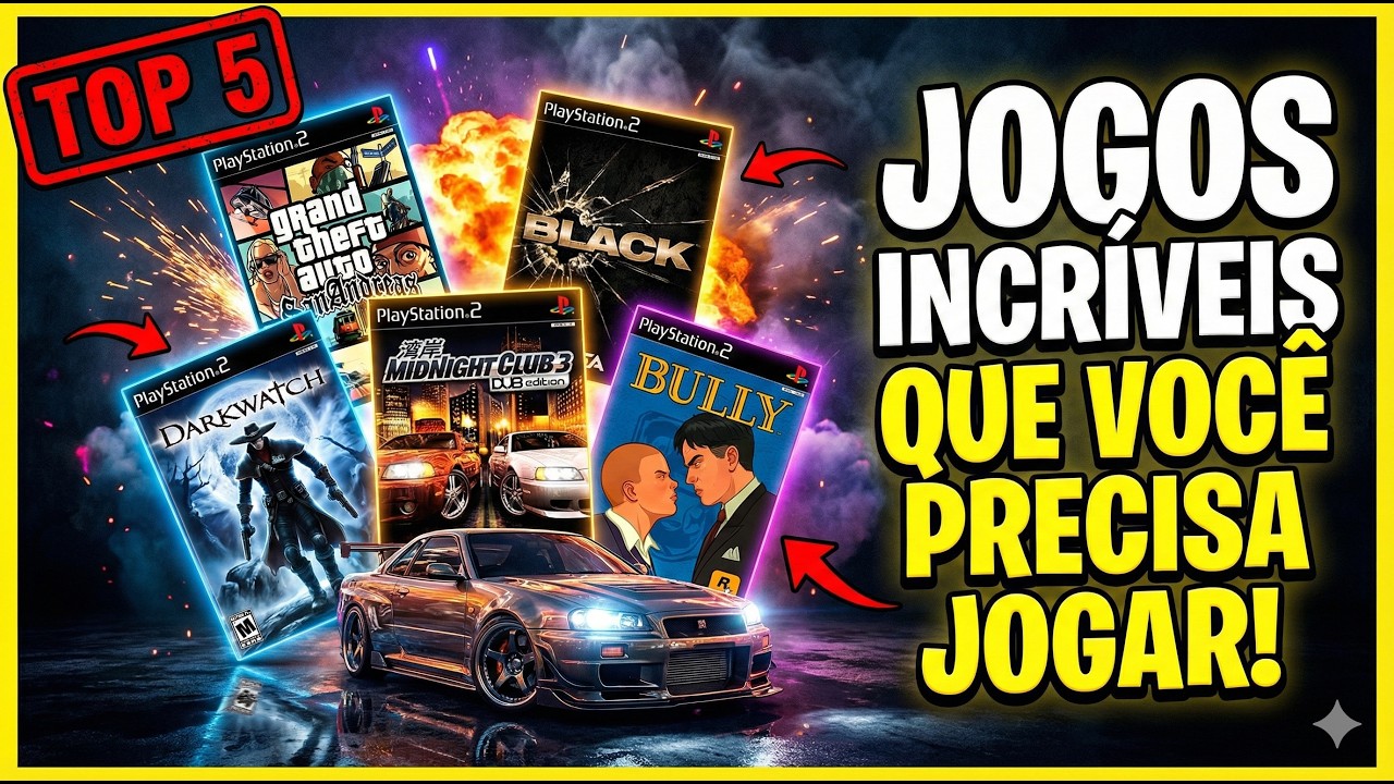 5 Jogos INCRÍVEIS de PS2 Que Você PRECISA Jogar!