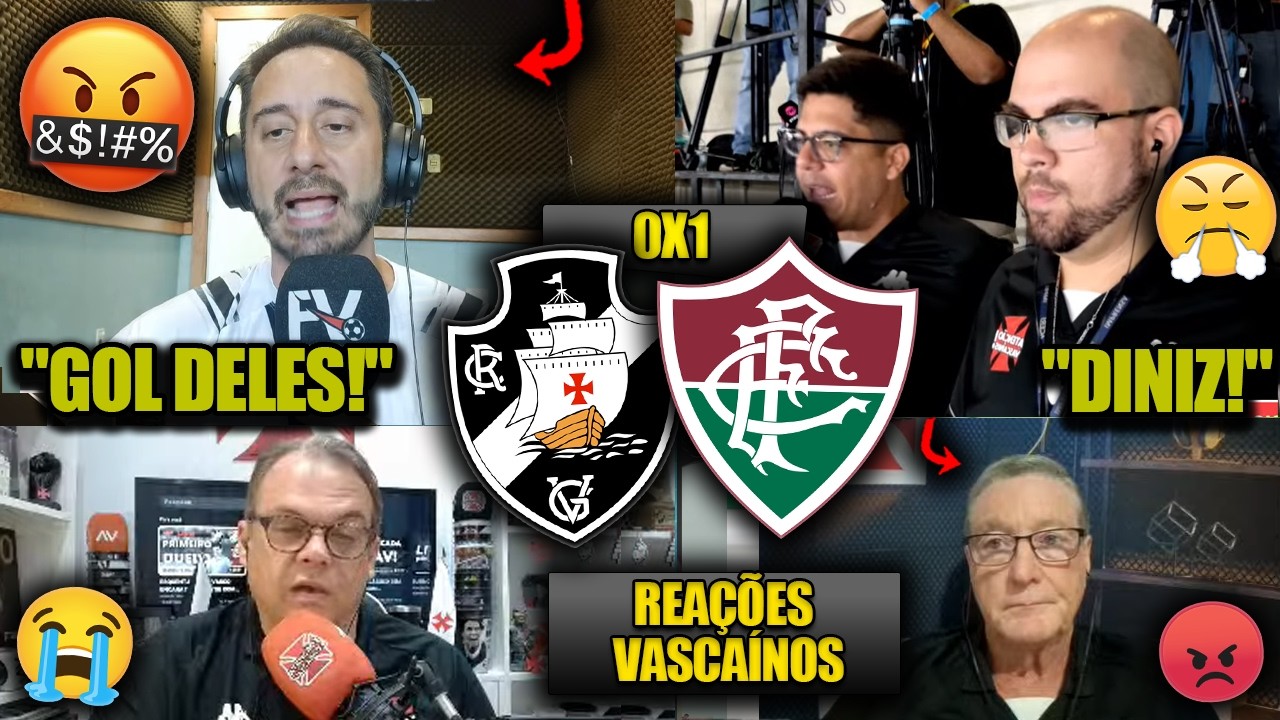REAÇÕES dos VASCAÍNOS - VASCO 0x1 FLUMINENSE - CARIOCÃO - REACT ficaram furiosos nem com 1 a mais