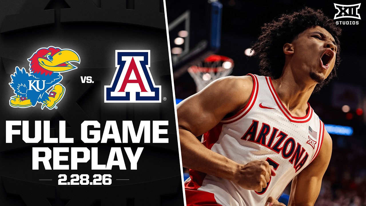 #14 Kansas vs. #2 Arizona Full Game Replay (2.28.26) | 2025-26 Big 12 Men's Basketball