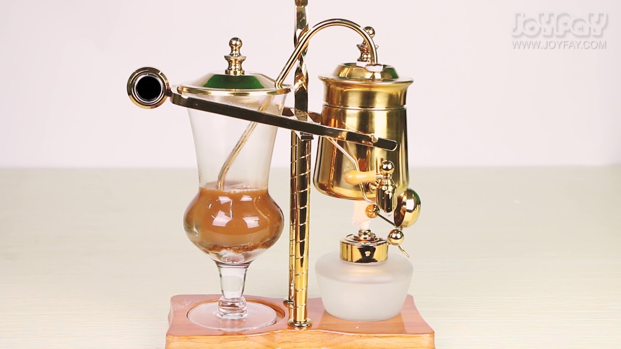 Belgijski ekspres do kawy &ndash; luksusowy belgijski ekspres Balance Brewer i syfon do kawy Royal Brass Siphon Brewer