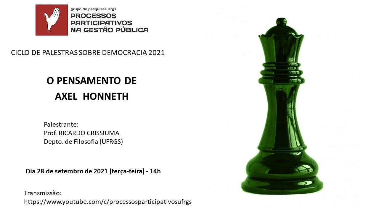 Ciclo de Palestras sobre democracia 2021 - O pensamento de Axel Honneth