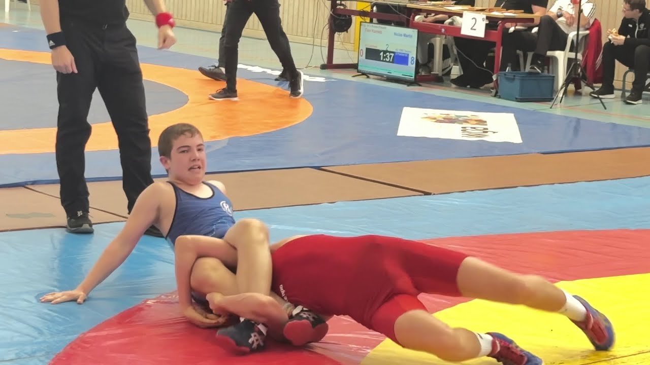Wrestling / Ringen MDM 2024 in Jena, Jugend B (U14), 68 kg, Müller - Vakhidov