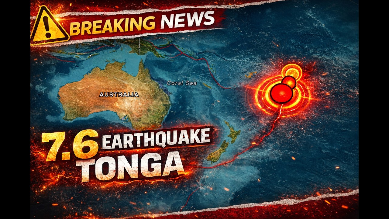 Major 7.6 Earthquake Tonga Region. Biggest Earthquake of 2026.. Monday Night.