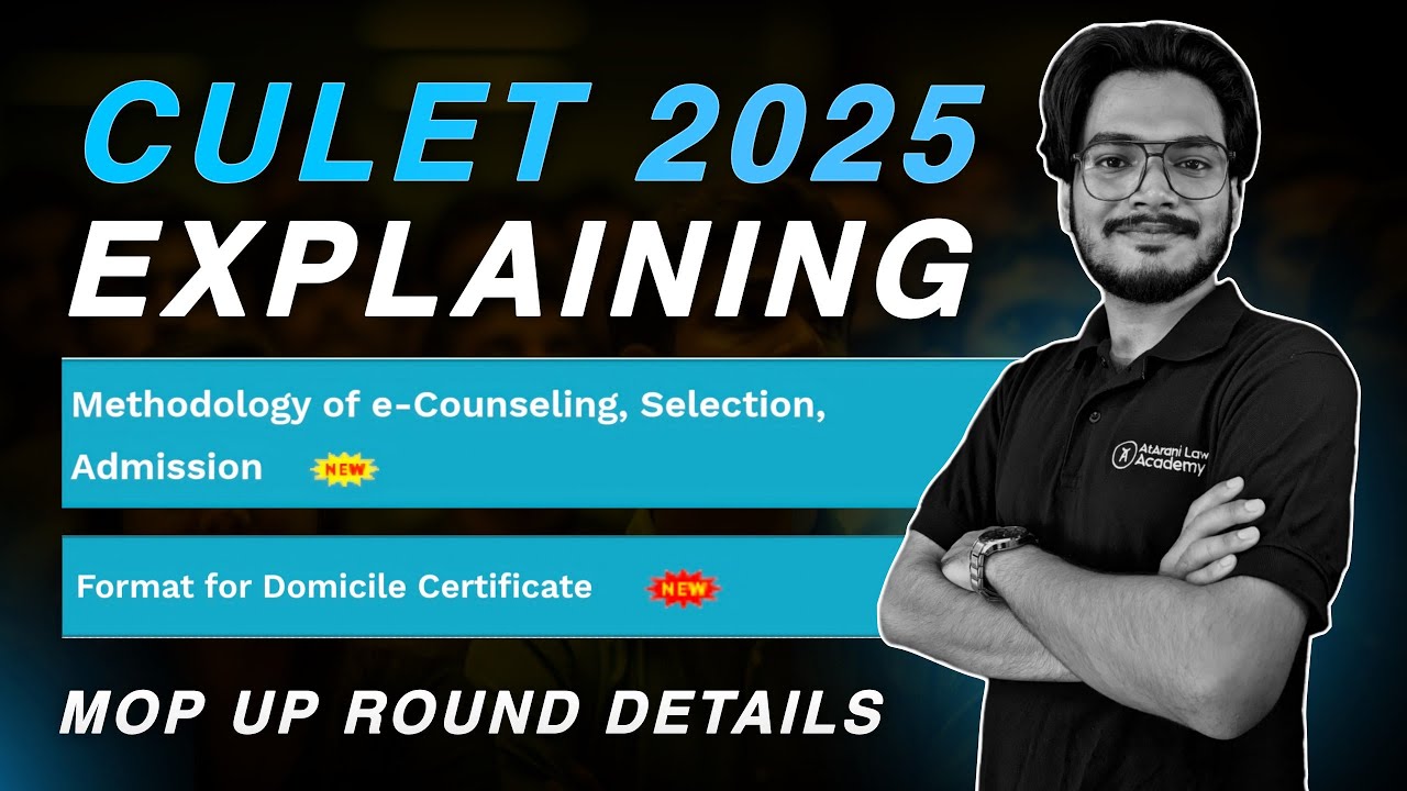 CULET 2025  E-COUNSELING & MOP-UP EXPLAINED  |  DOMICILE CERTIFICATE DOUBTS  ✅️