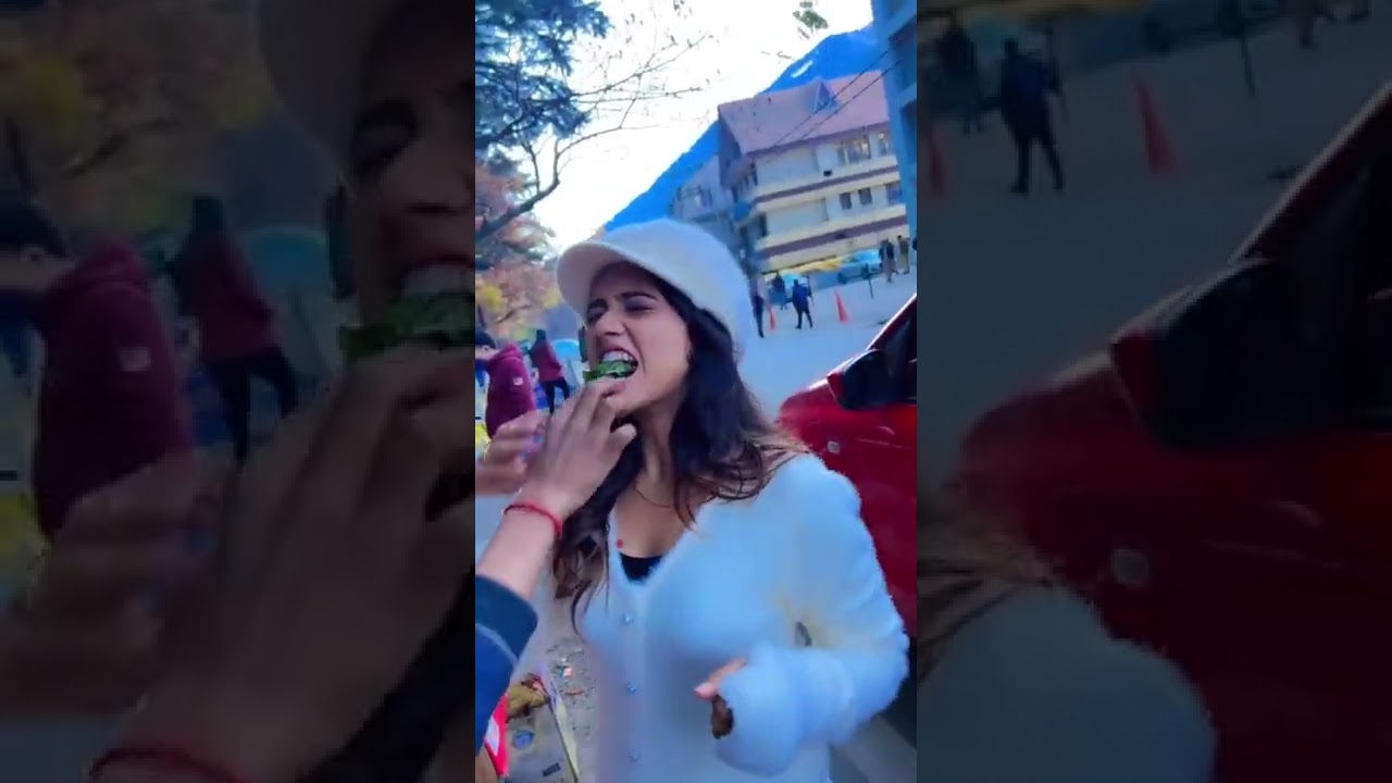 Nisha Guragain Fire pan Eating Video ❤️