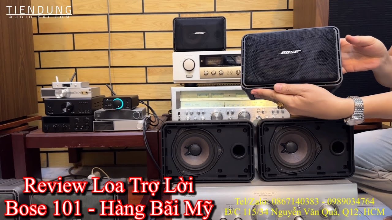 Review of the used Bose 101 vocal booster speaker from the USA - Supports music listening and kar...