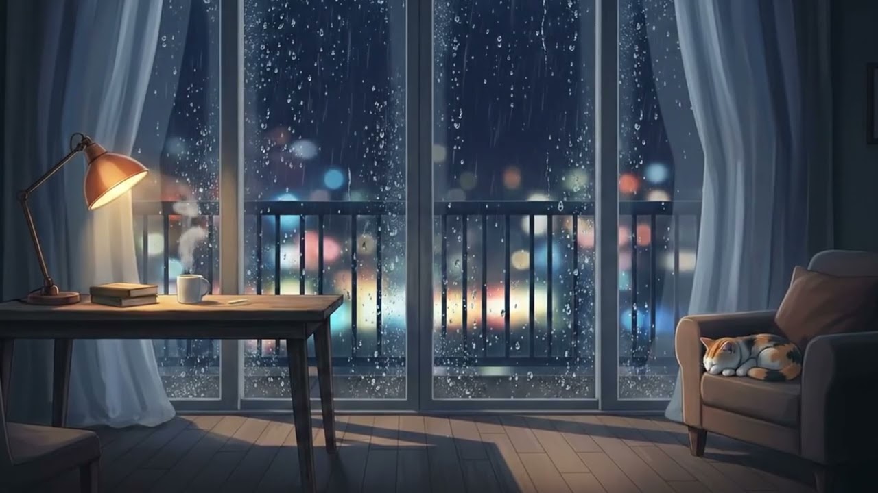 Rain on Glass — Peaceful Lofi for Stress Relief, Calm & Relaxation 🌧️