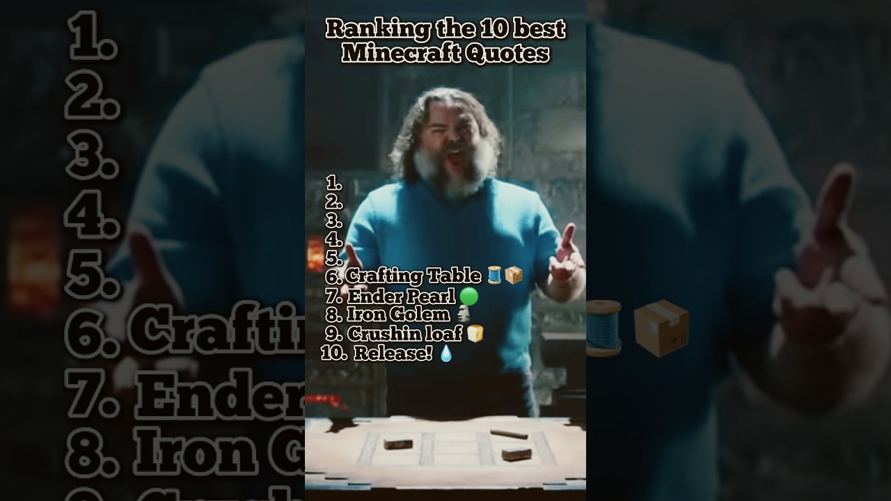 Ranking the 10 best Minecraft movie quotes #ranking #fyp #shorts #minecraft #minecraftmovie #steve