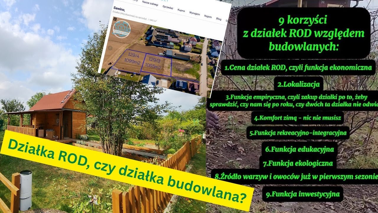 9 zalet posiadania Działki ROD! Czyli w czym działki ROD są lepsze od działek budowlanych. #działka