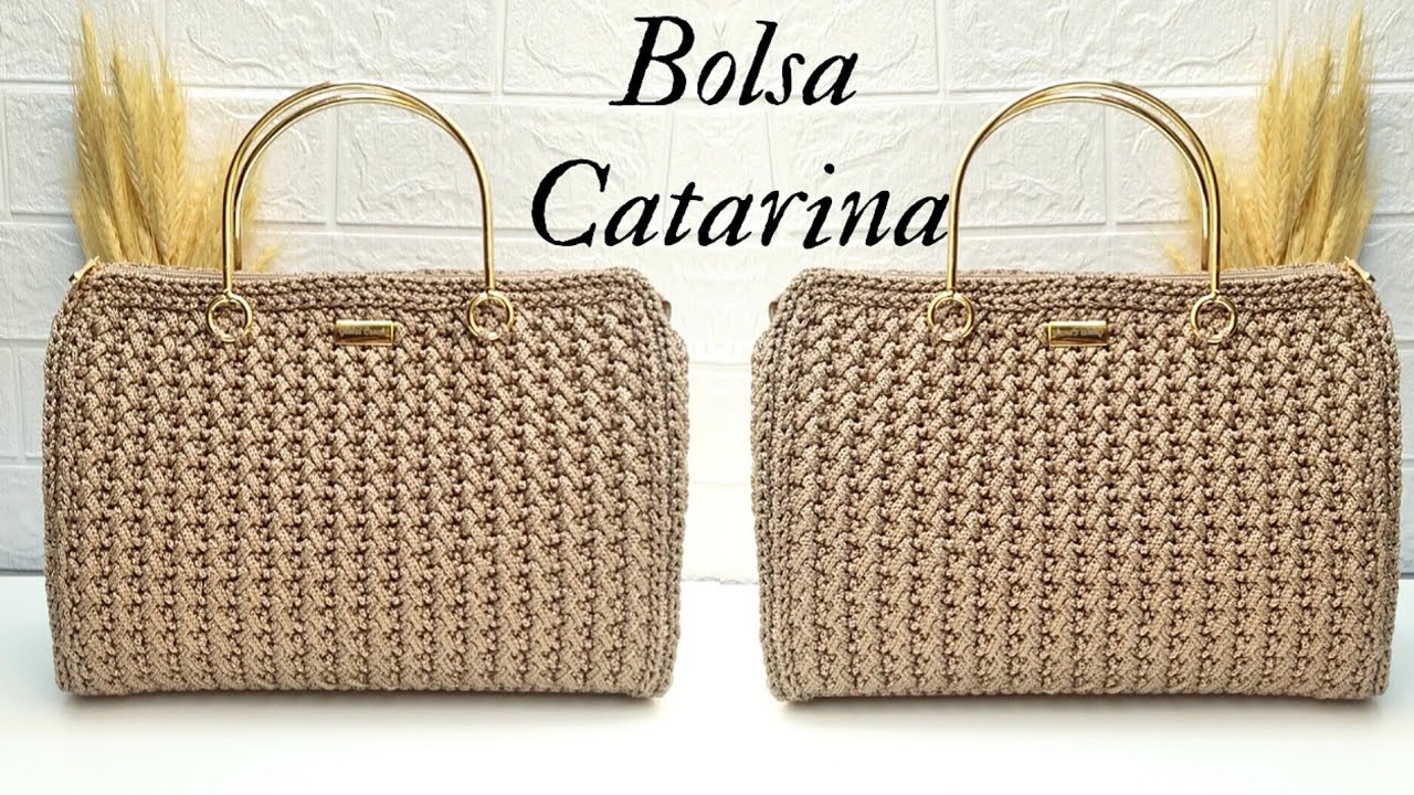 Bolsa de Crochê Fácil|Novo Design|Bolsa CATARINA|Passo a passo.