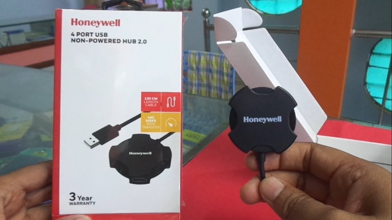 Honeywell 4 in 1 Ultra Slim USB Hub 2.0 unboxing 2025.
