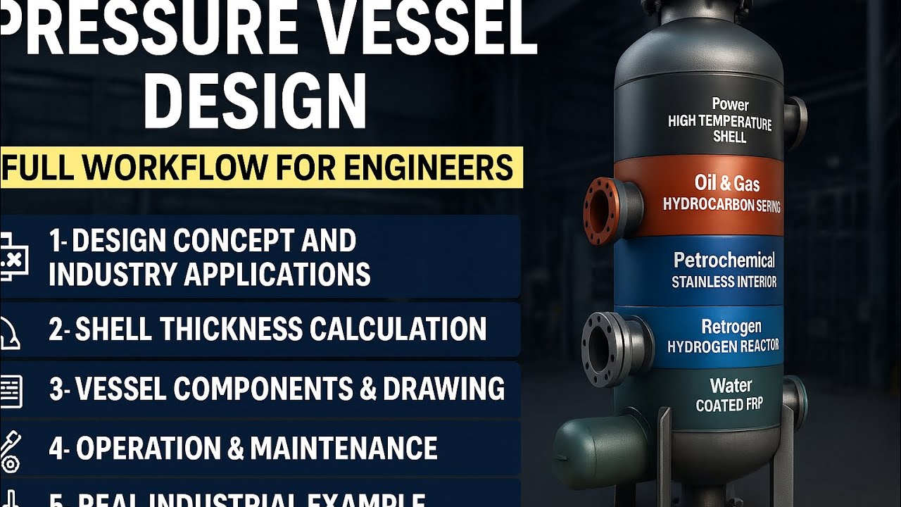 Pressure Vessel Design (ASME BPVC Section VIII Division 1) Shell Thickness Calculation, Material etc