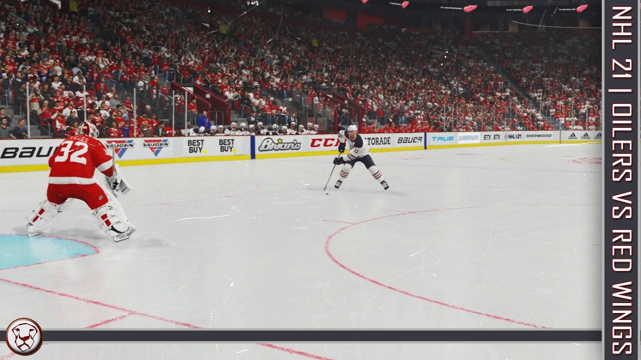NHL 21: Detroit Red Wings vs Edmonton Oilers | No Pass Assist With Modified Simulation Sliders
