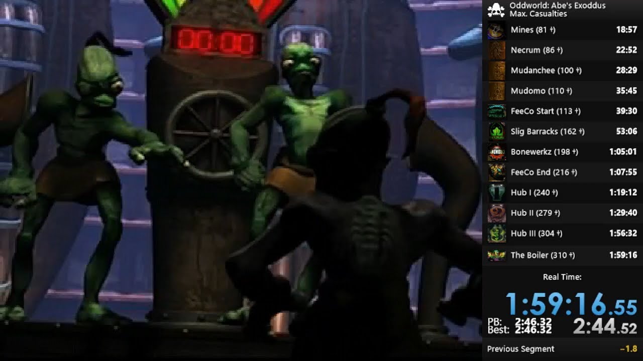 Abe's Exoddus Maximum Casualties [310] in 1:59:16 (Former World Record)