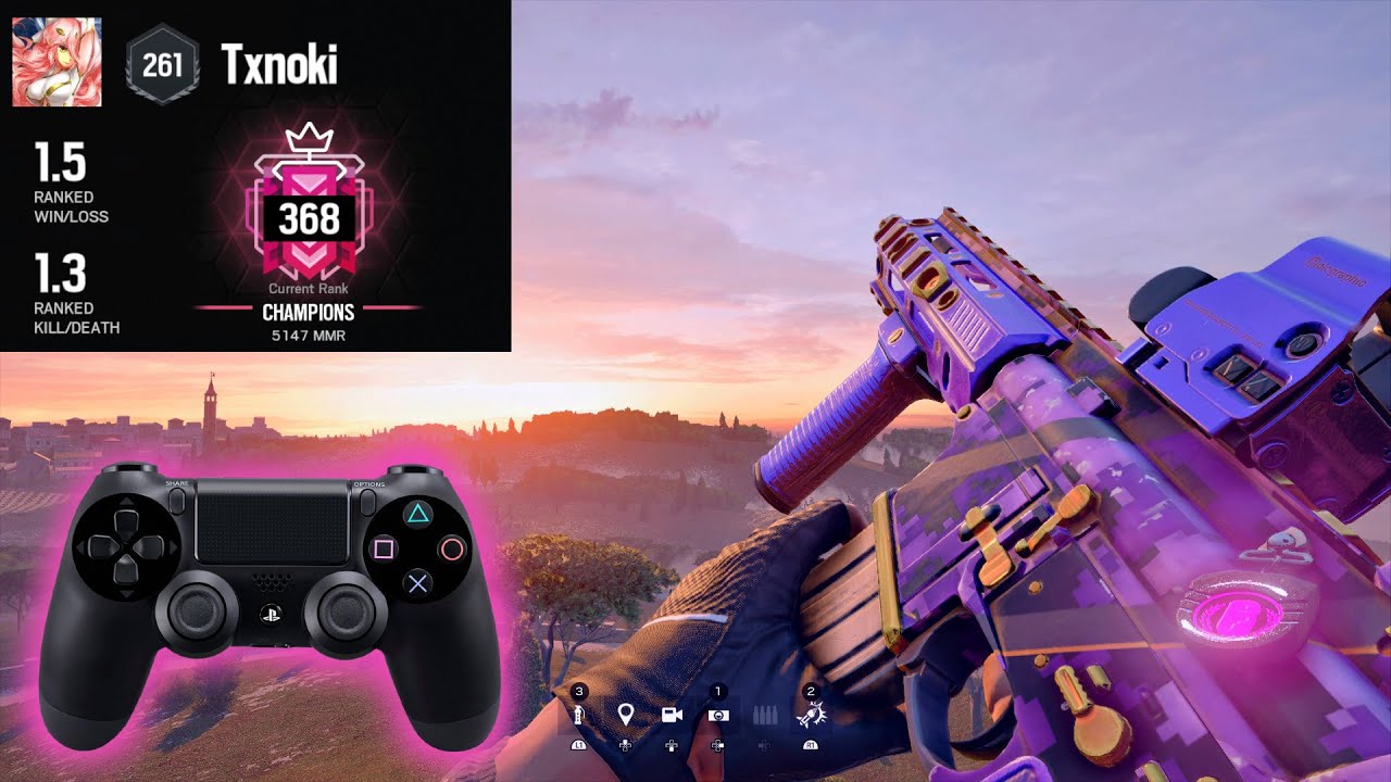 HOW A REAL CONTROLLER CHAMPION LOOKS LIKE: PS4 Ranked Highlights - Rainbow Six Siege Console