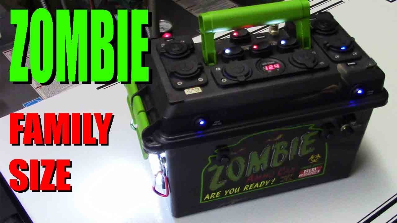 MTM Zombie Ammo Can Battery Box.  3 Batteries~Family Size