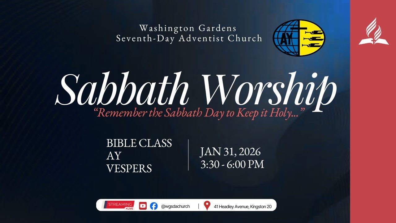 SAB PM |Bible Class|| Adventist Youth ||Vespers ||January 31, 2026