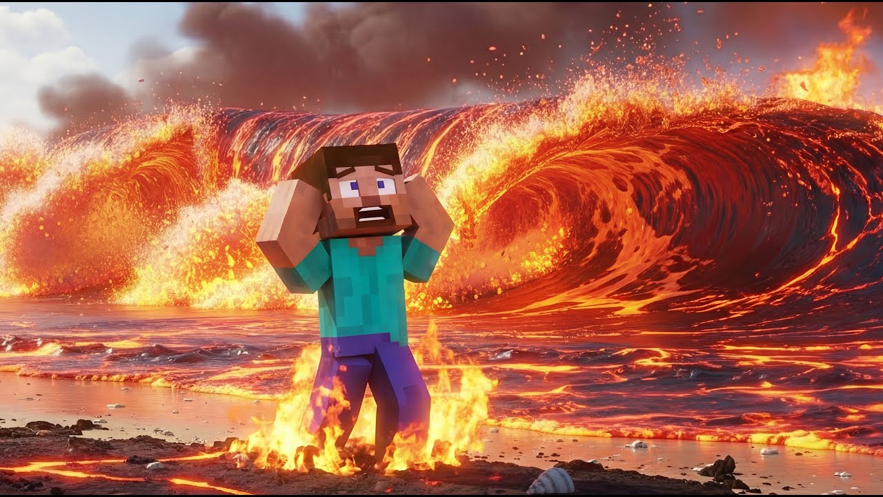 Steve Confronts Dangerous Waves 🌊🌊😱 | The Craziest Minecraft Real-Life Simulation | Funny ZenCraft